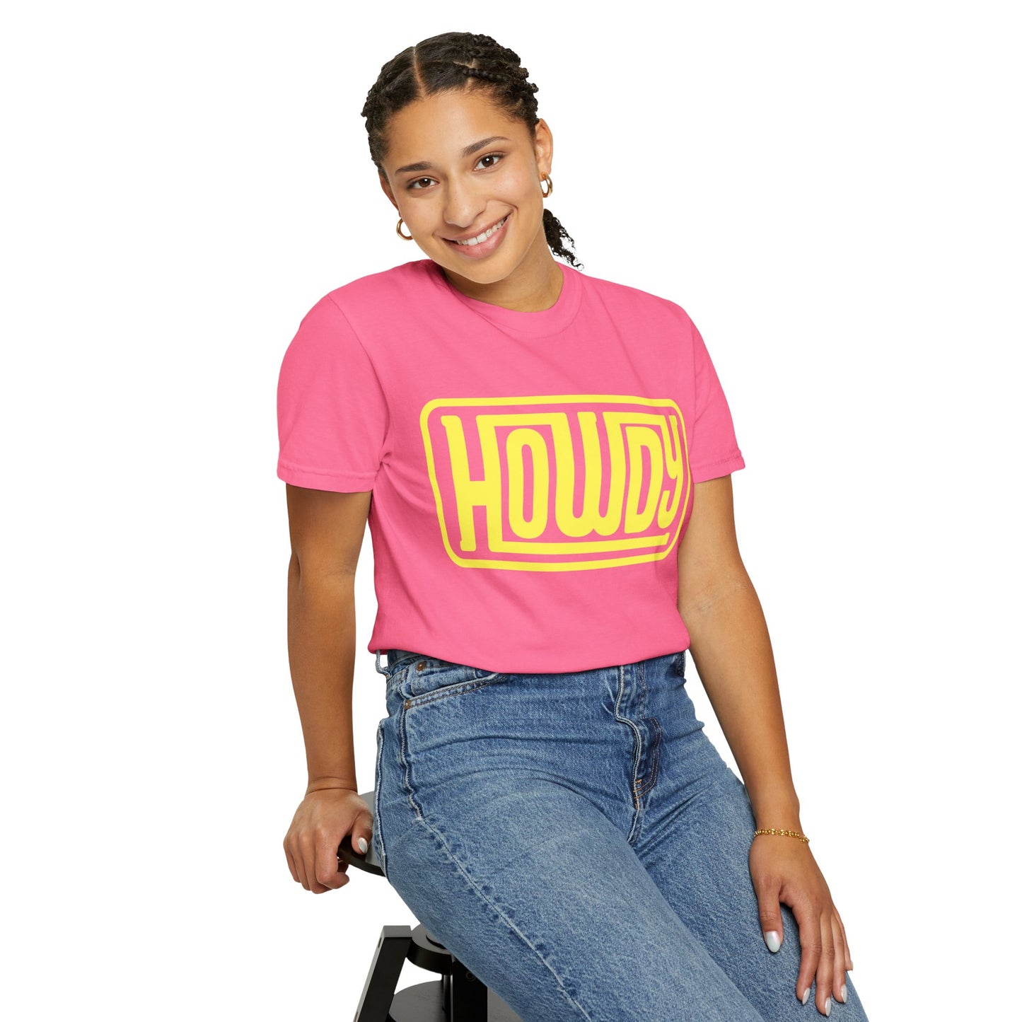 Howdy Graphic T-Shirt — Retro Yellow Logo Tee