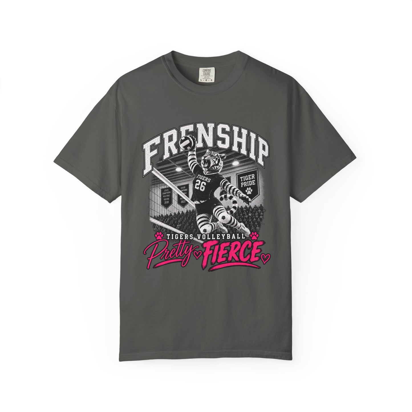 Friendship Tigers Volleyball "Pretty Fierce" Graphic T-Shirt