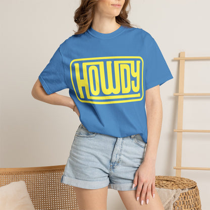 Howdy Graphic T-Shirt — Retro Yellow Logo Tee