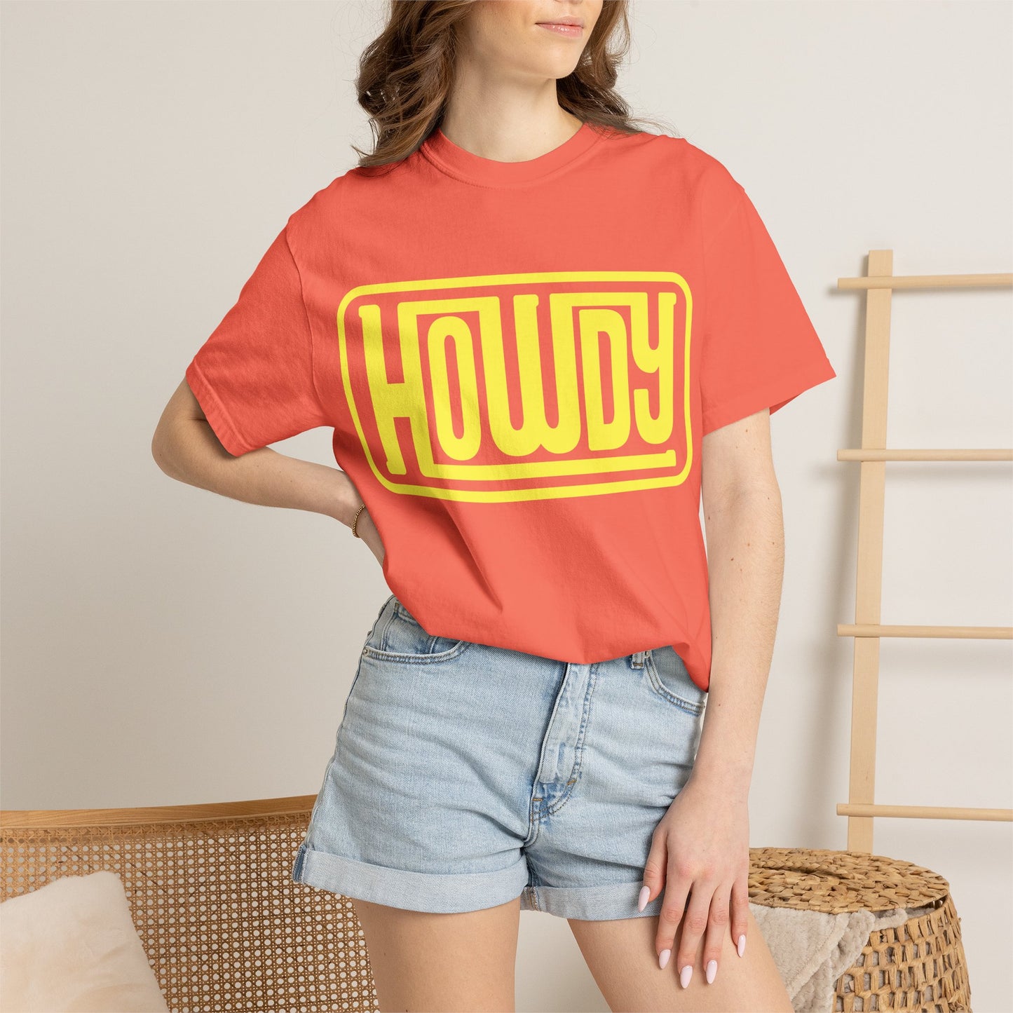Howdy Graphic T-Shirt — Retro Yellow Logo Tee