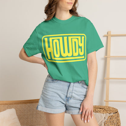 Howdy Graphic T-Shirt — Retro Yellow Logo Tee