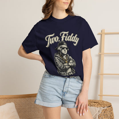 Two Fiddy Retro Rap Tee — Vintage Style "Two Fiddy" Graphic T-Shirt