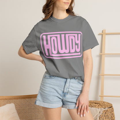 Howdy Graphic T-Shirt — Retro Pink Welcome Design