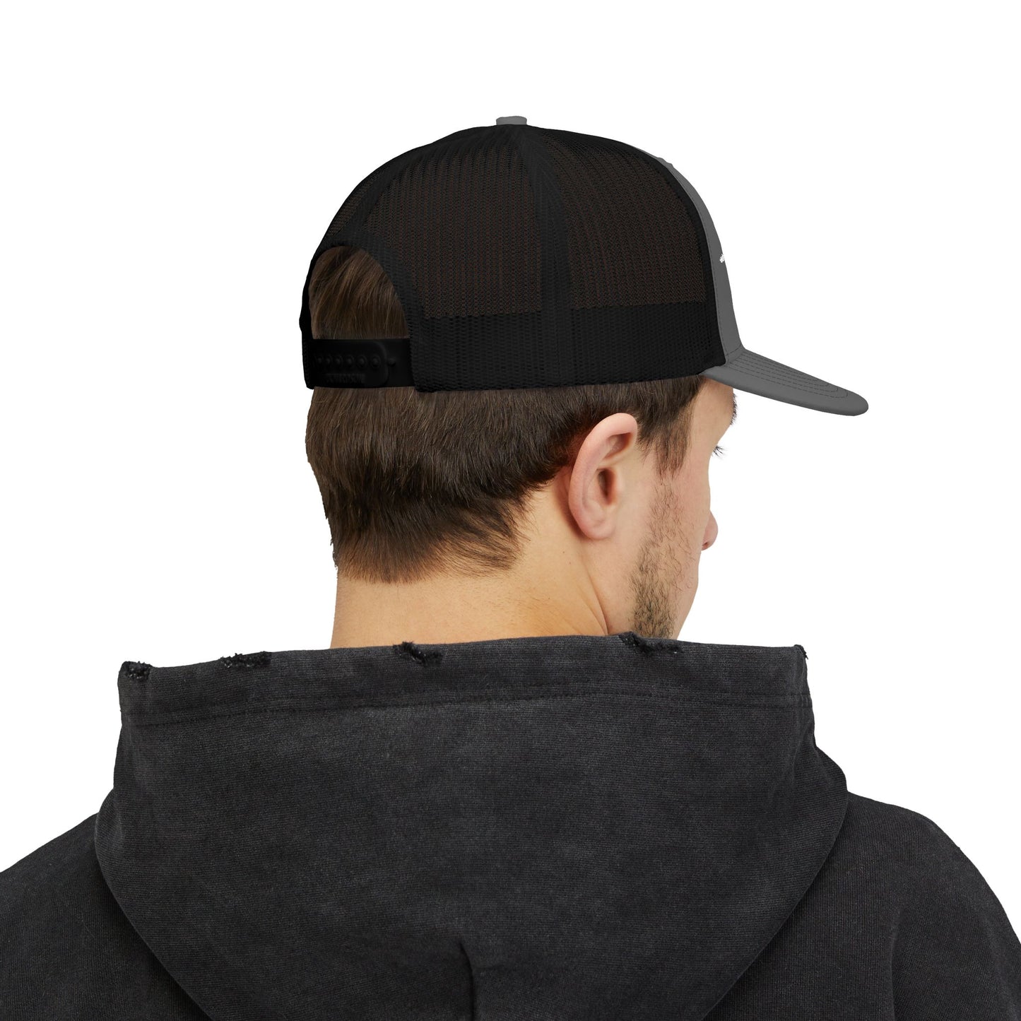 YDWOH Embroidered Trucker Cap - Retro Curved Lettering Snapback Hat
