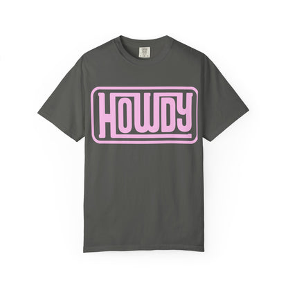 Howdy Graphic T-Shirt — Retro Pink Welcome Design