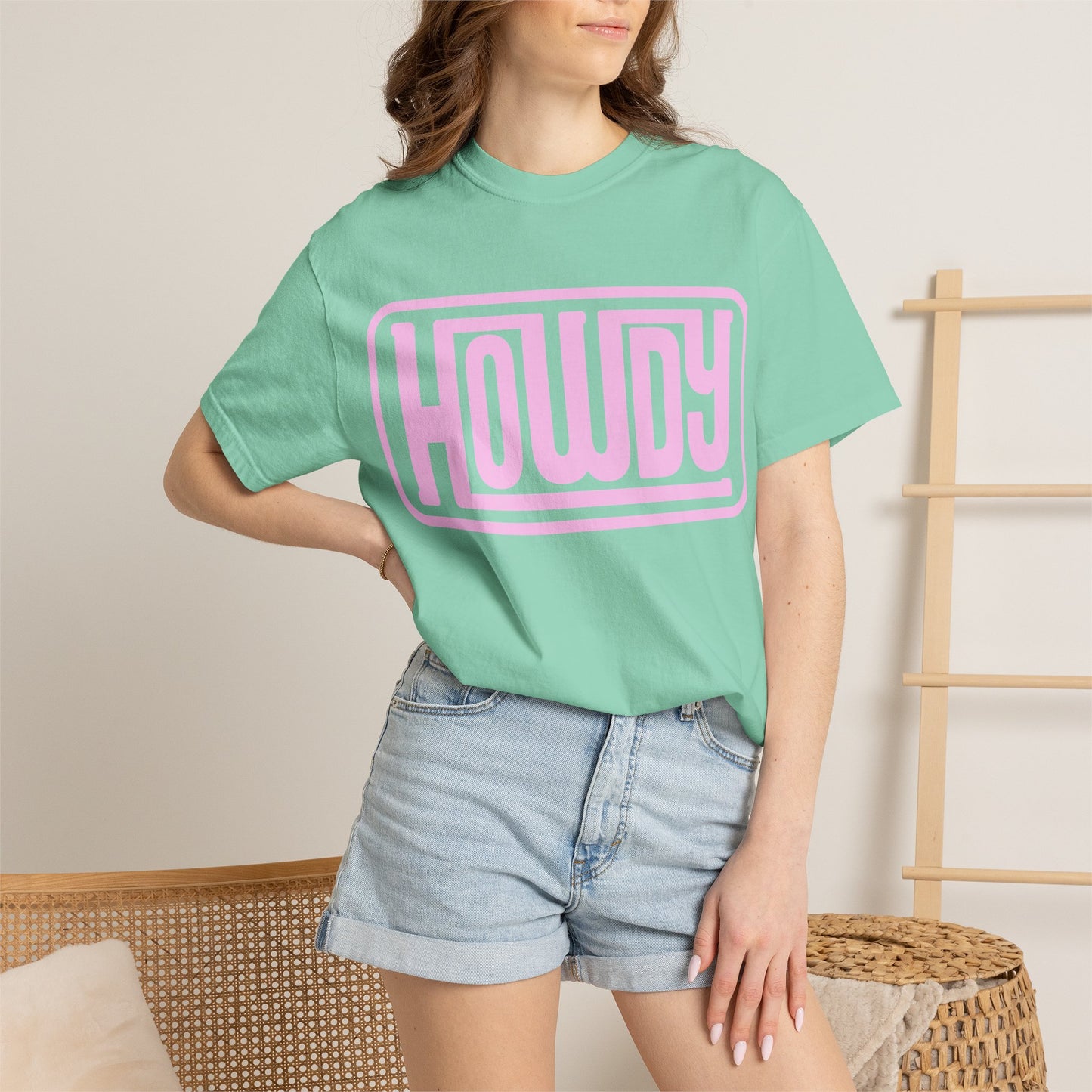 Howdy Graphic T-Shirt — Retro Pink Welcome Design