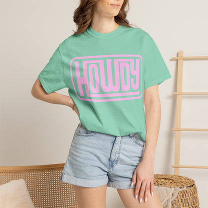 Howdy Graphic T-Shirt — Retro Pink Welcome Design