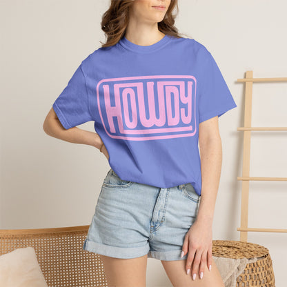Howdy Graphic T-Shirt — Retro Pink Welcome Design