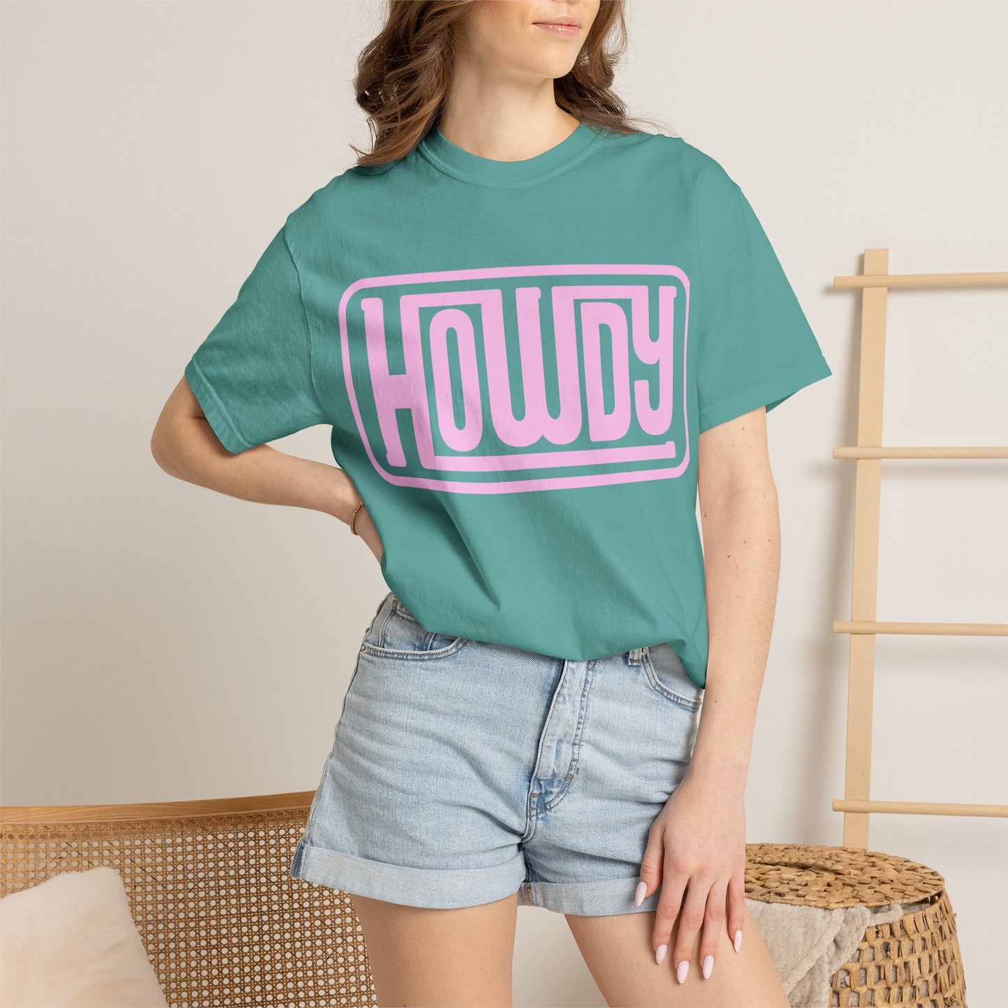 Howdy Graphic T-Shirt — Retro Pink Welcome Design