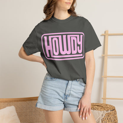 Howdy Graphic T-Shirt — Retro Pink Welcome Design