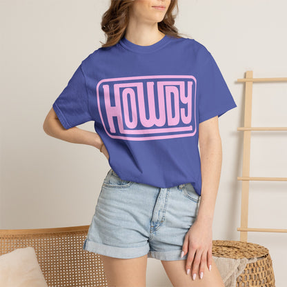 Howdy Graphic T-Shirt — Retro Pink Welcome Design