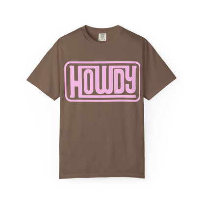 Howdy Graphic T-Shirt — Retro Pink Welcome Design