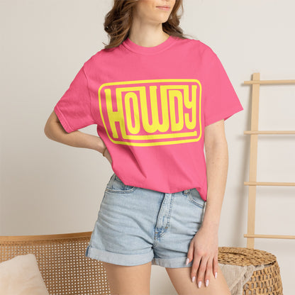 Howdy Graphic T-Shirt — Retro Yellow Logo Tee