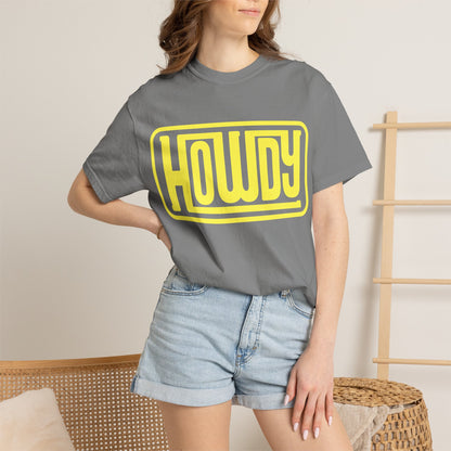 Howdy Graphic T-Shirt — Retro Yellow Logo Tee