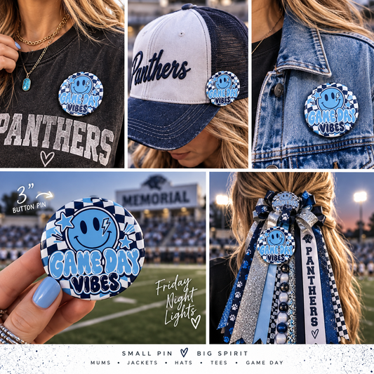 Frenship Memorial Game Day Vibes Pin Button