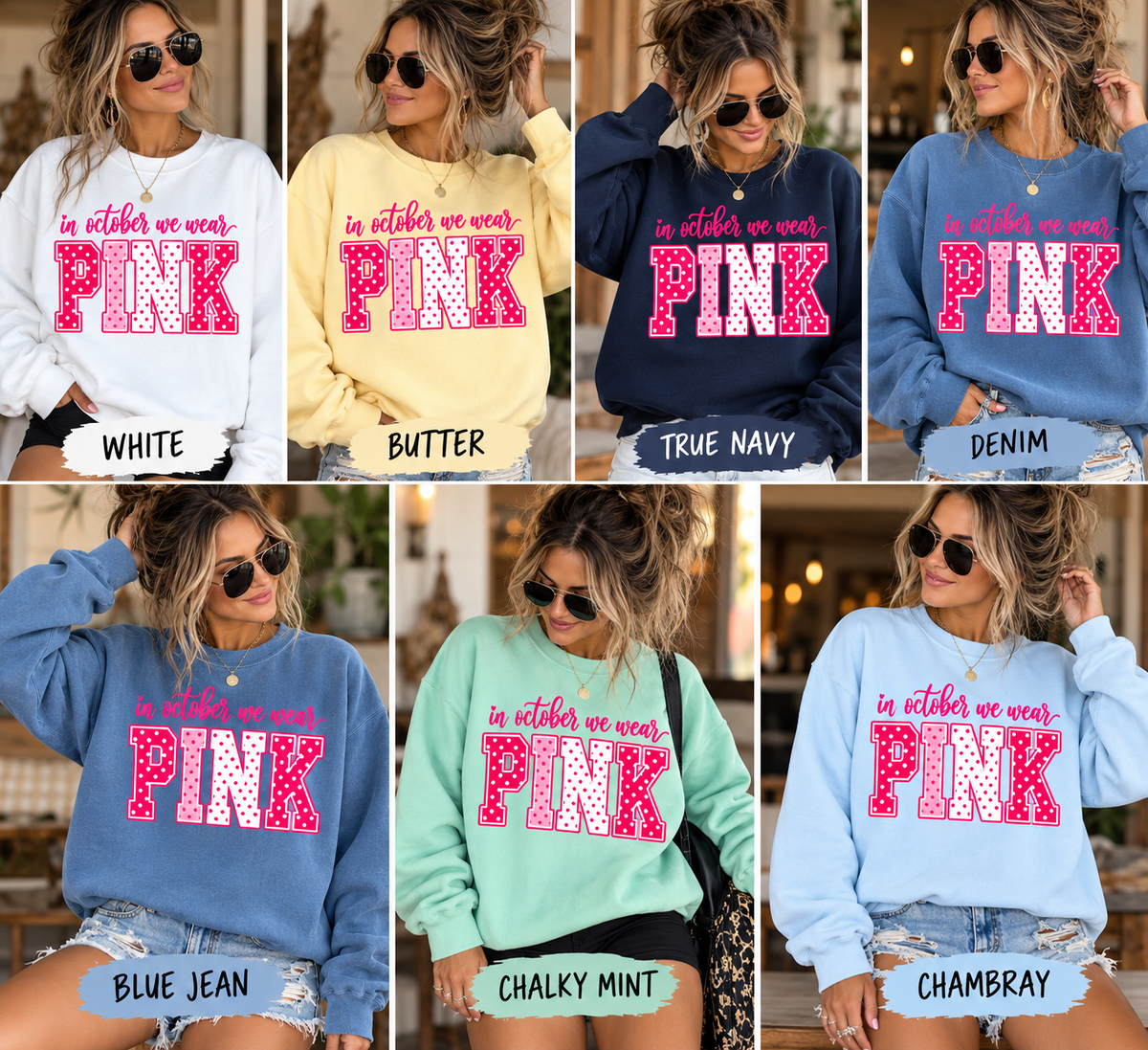 Sweatshirt — "In October We Wear Pink" Breast Cancer Awareness