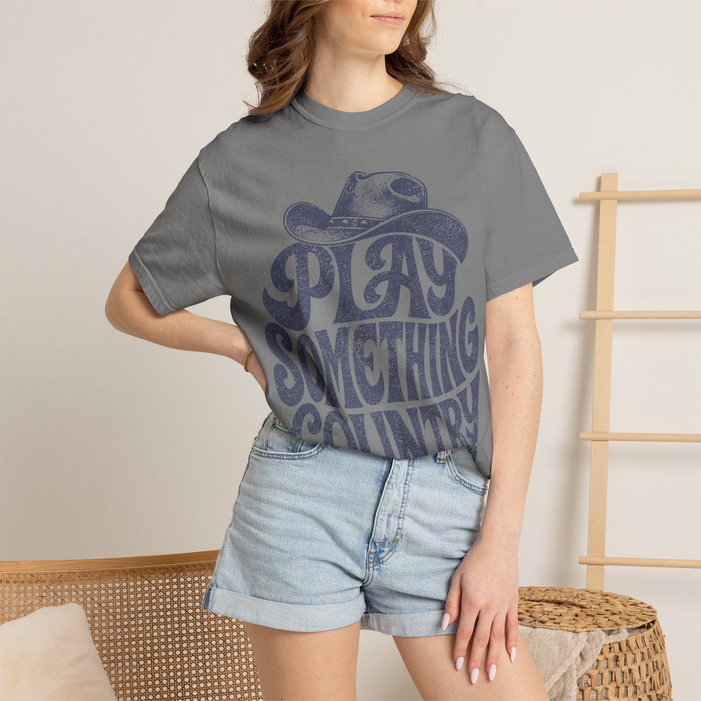 Play Something Country T-Shirt — Vintage Cowboy Hat Graphic Tee