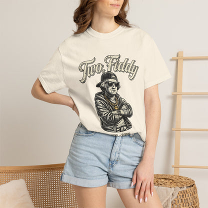 Two Fiddy Retro Rap Tee — Vintage Style "Two Fiddy" Graphic T-Shirt