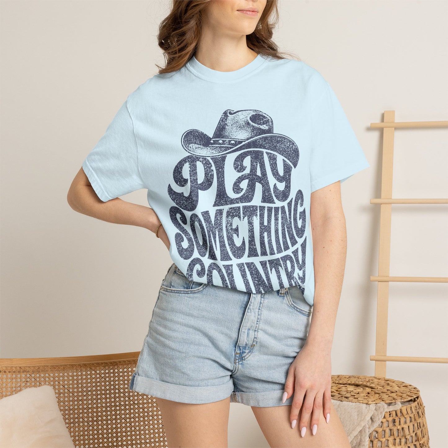 Play Something Country T-Shirt — Vintage Cowboy Hat Graphic Tee