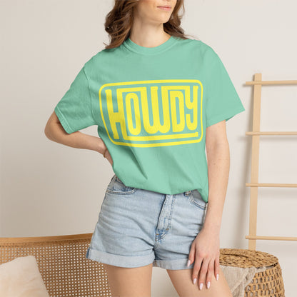 Howdy Graphic T-Shirt — Retro Yellow Logo Tee