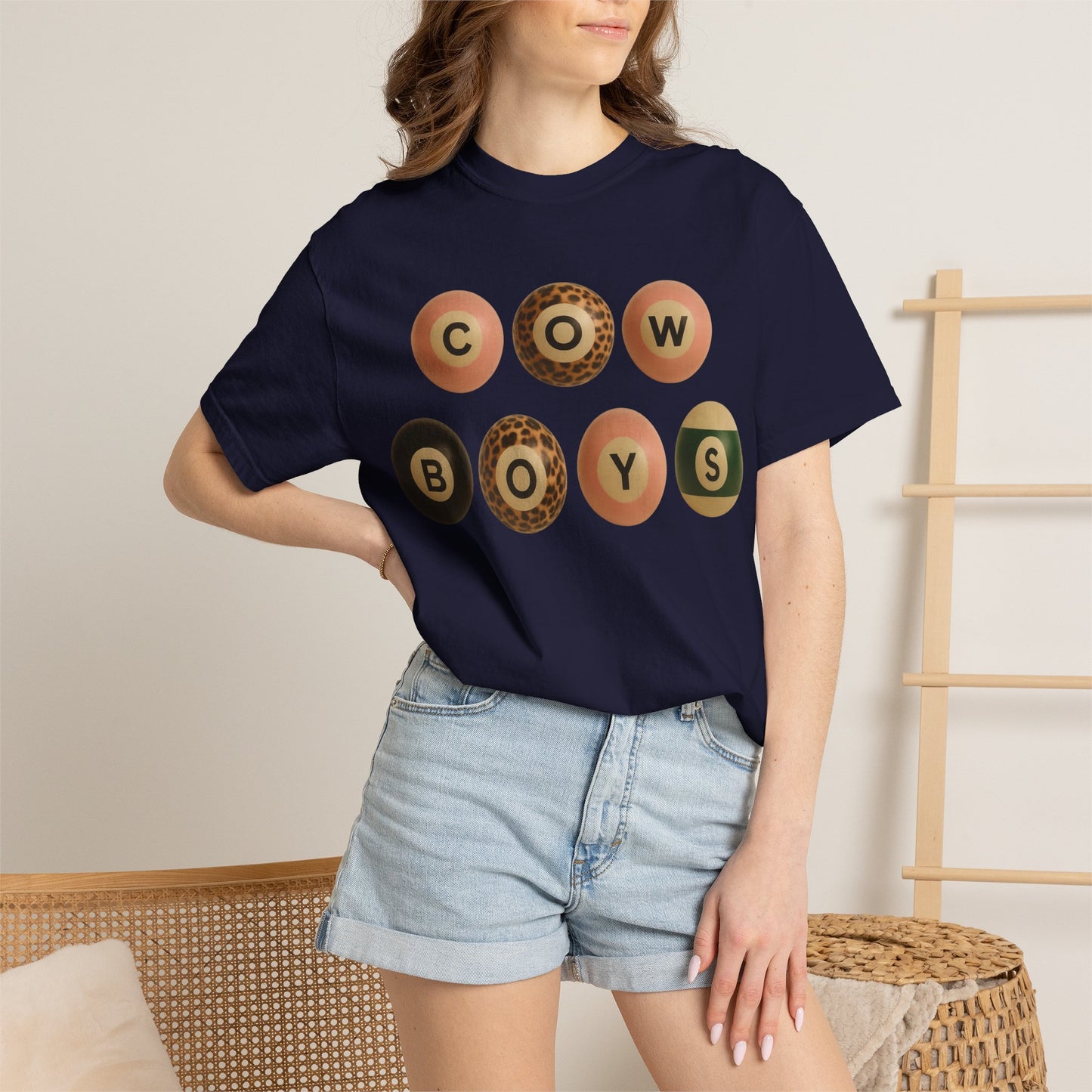 Cowboys Vintage Pool Ball Graphic T‑Shirt