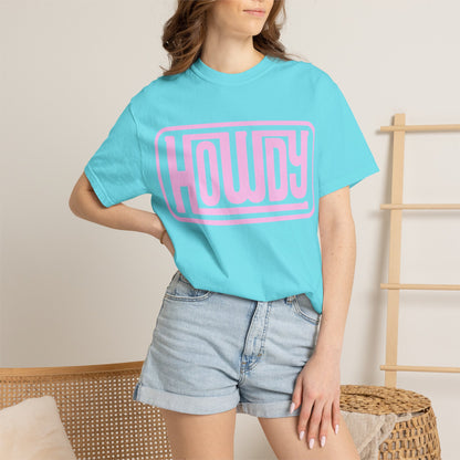 Howdy Graphic T-Shirt — Retro Pink Welcome Design