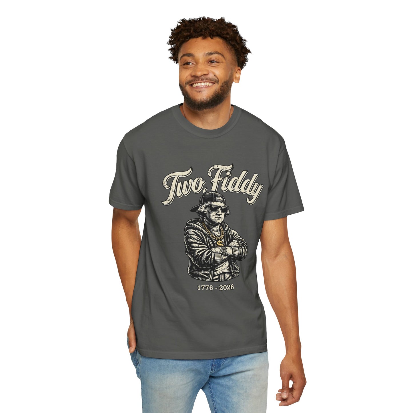 Two Fiddy Retro Rap Tee — Vintage Style "Two Fiddy" Graphic T-Shirt