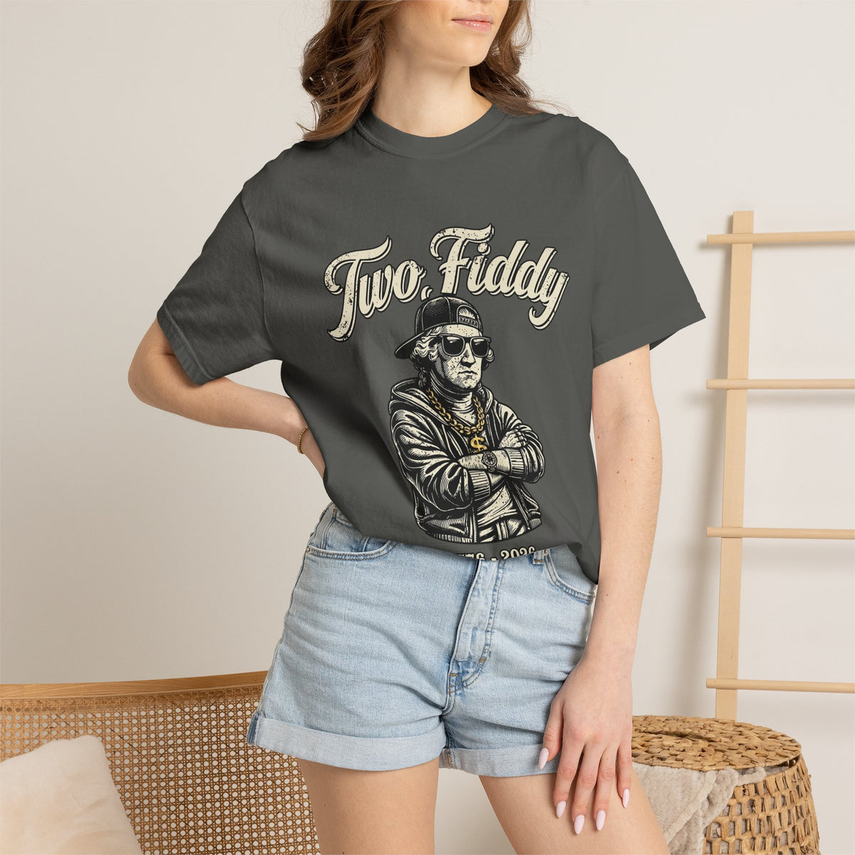 Two Fiddy Retro Rap Tee — Vintage Style "Two Fiddy" Graphic T-Shirt