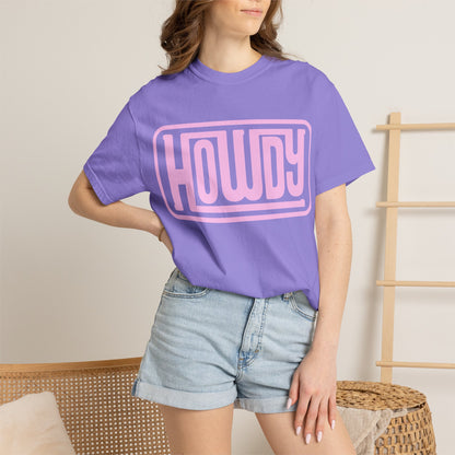 Howdy Graphic T-Shirt — Retro Pink Welcome Design