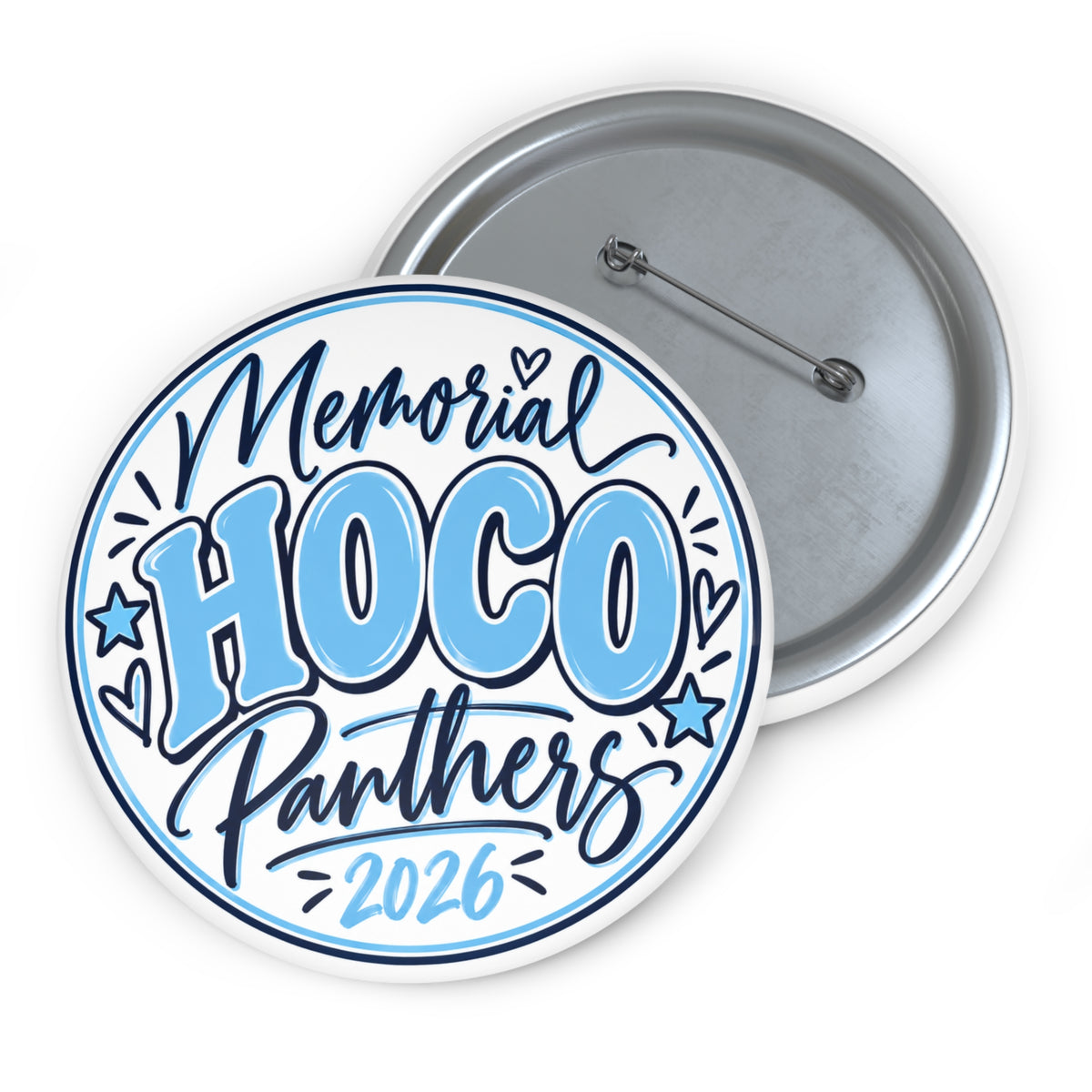Memorial Panthers 'HOCO 2026' Custom Pin Button — Homecoming Keepsake