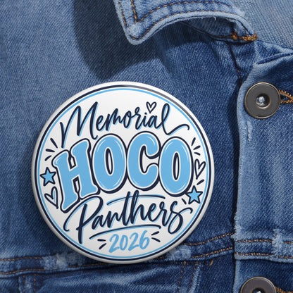 Memorial Panthers 'HOCO 2026' Custom Pin Button — Homecoming Keepsake