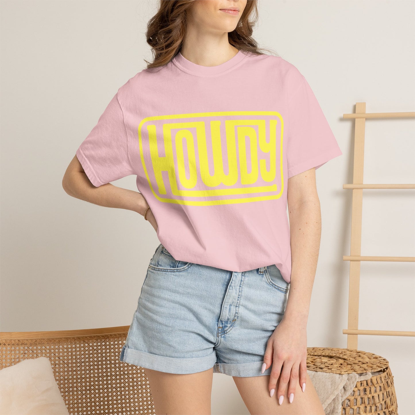 Howdy Graphic T-Shirt — Retro Yellow Logo Tee