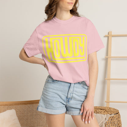 Howdy Graphic T-Shirt — Retro Yellow Logo Tee