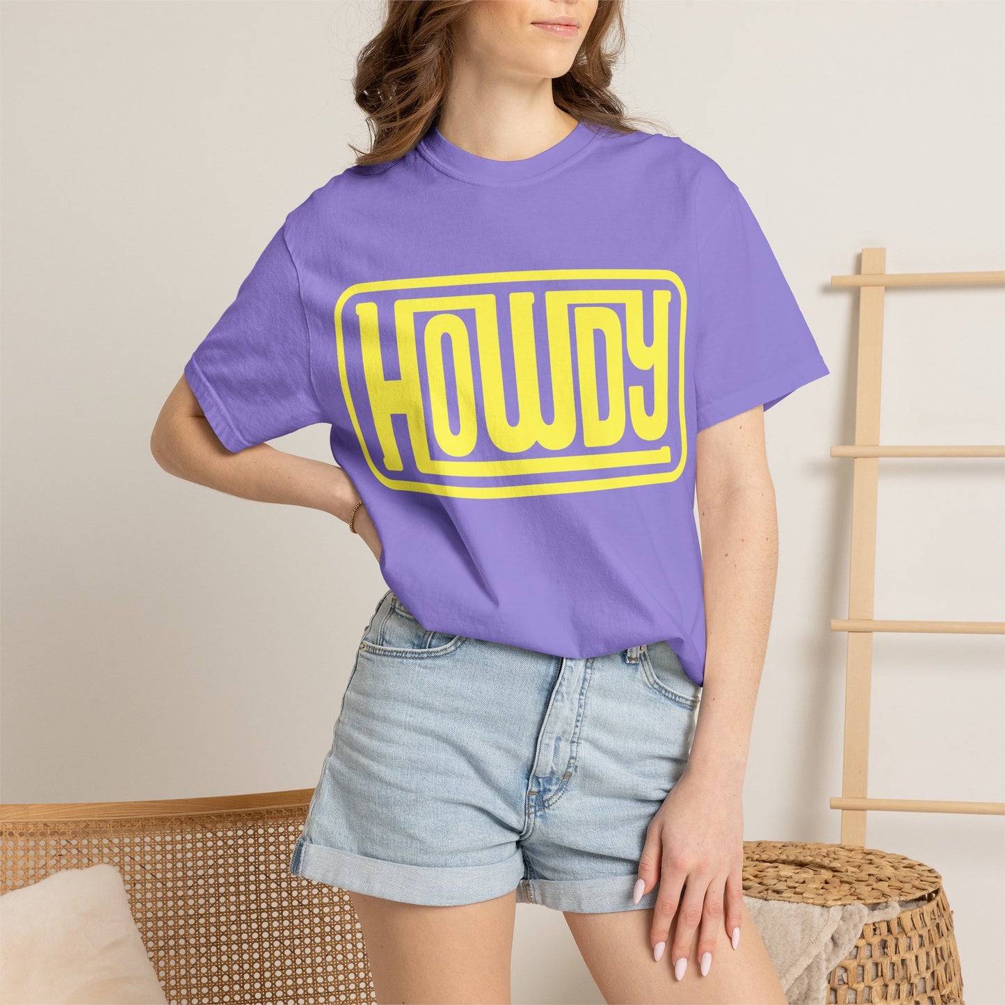 Howdy Graphic T-Shirt — Retro Yellow Logo Tee