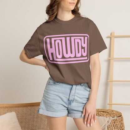 Howdy Graphic T-Shirt — Retro Pink Welcome Design