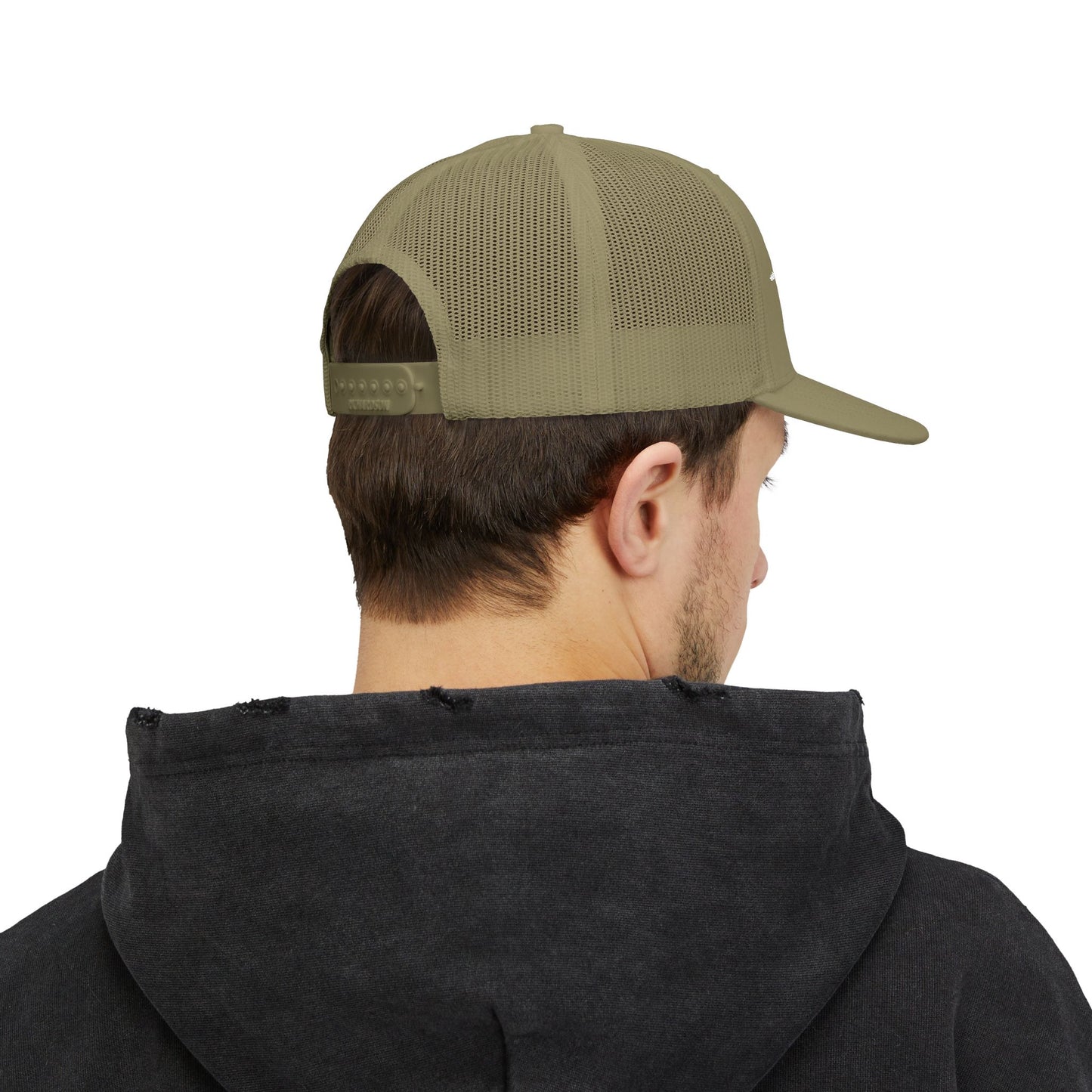 YDWOH Embroidered Trucker Cap - Retro Curved Lettering Snapback Hat